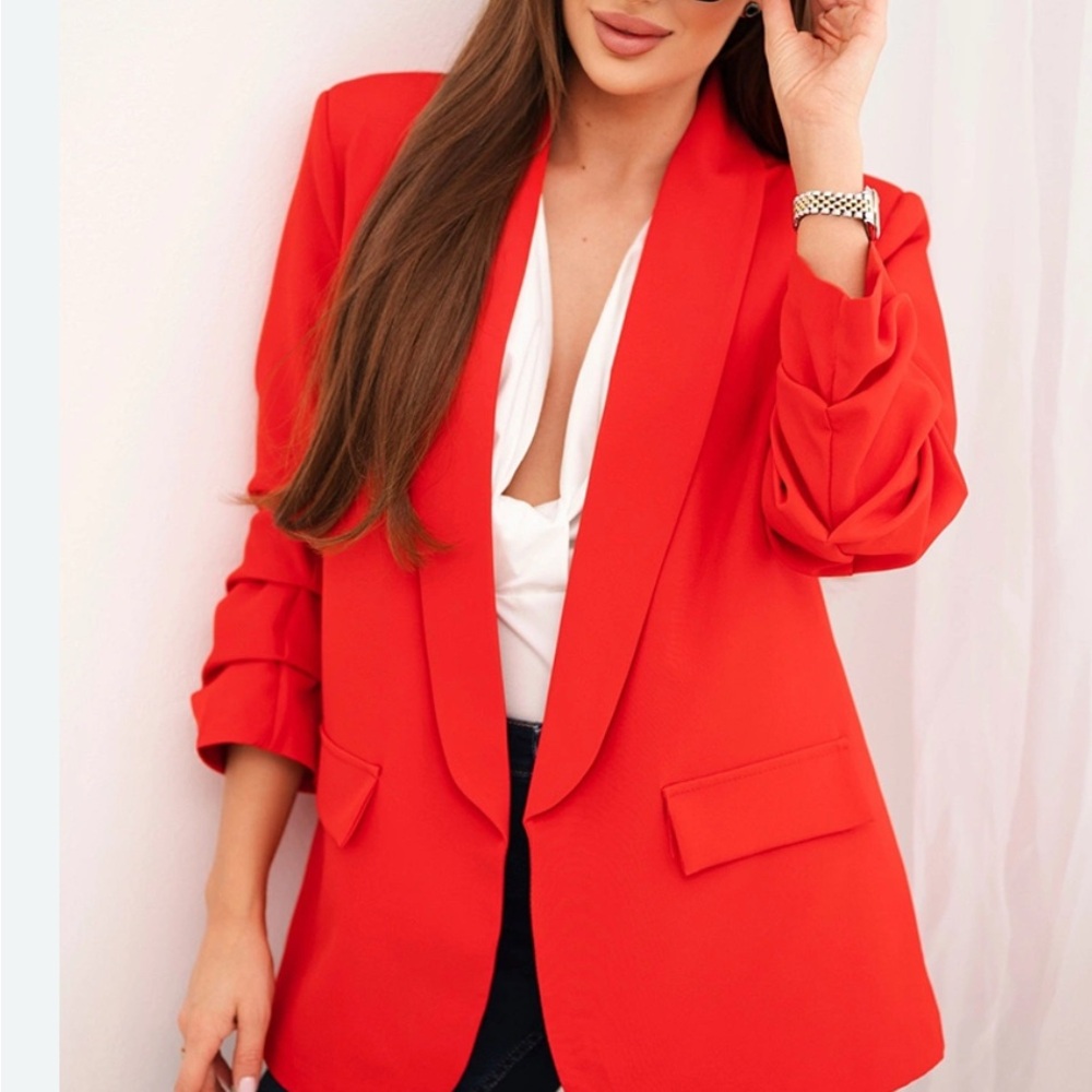 Vibrant Red Women's Blazer